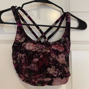Lululemon Energy Dark Floral Sports Bra